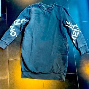 Kenzo Kids! Girls sweatshirt dress, black, with pockets! Excellent Condition!